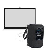 Proyector Portátil Nova 9000Lm + Telón Manual 80"" Levo