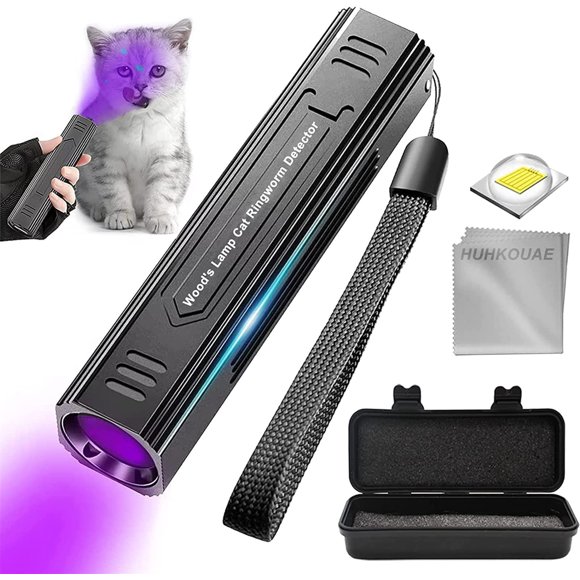 Linterna Wood's Lamp de luz negra para mascotas, gatos y perros
