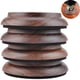 thumbnail image 4 of Juego de 4 copas para ruedas de piano vertical de madera dura, almohadillas protectoras para patas de muebles de madera de nogal real, 4 of 5