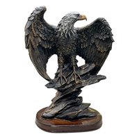 Magideal - Estatua De Águila Esculturas De Águila Obra De Arte De Resina Colección De Decoración Del Hogar Escultura De Adorno Para Estantería, Baño, Mesitas De