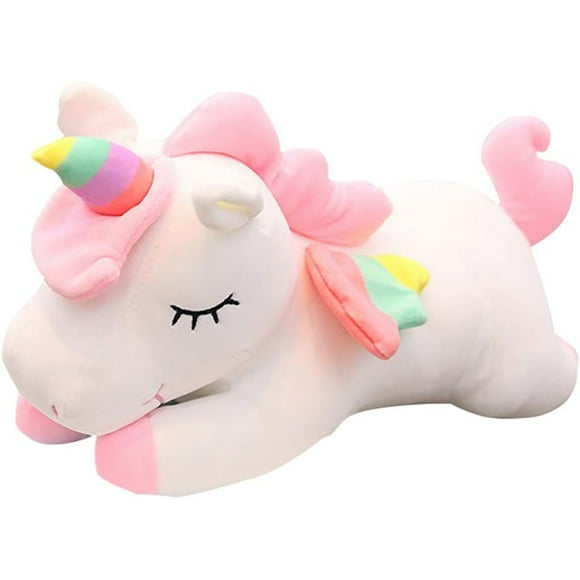 Peluche Unicornio Almohada Cojín Juguete rosa Para Bebe 40 Cm. Regalos de Navidad, regalos de cumpleaños.