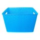 thumbnail image 2 of Canasto Plástico 24l Azul Con Tapa Organizador Azul, 2 of 4