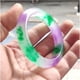thumbnail image 3 of Pulsera de Primavera de Jade de Tres Colores, Brazalete de Jade de Jadeíta, Jade Helado Morado Verde Blanco, 3 of 7