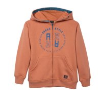 Pillin - Polerón Niño Estampado Con Cierre Y Gorro Café