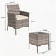 thumbnail image 2 of Juego De Muebles De Exterior De Ratán Pe Tipo Wicker 3 Piezas Gris beige, 2 of 7