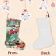 thumbnail image 3 of StuGo Tema: Calcetines de Navidad, fino lino blanco para colgar en escaleras y chimenea, decoración navideña para el hogar, regalo de Navidad. 45cm × 32cm, 3 of 5