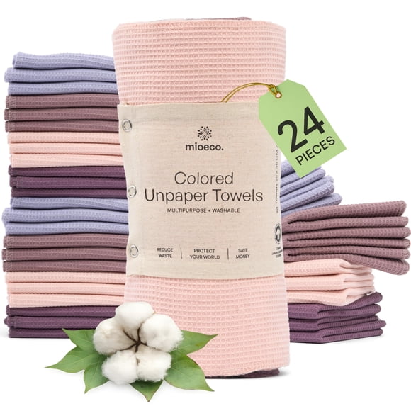 Paños de cocina reutilizables mioeco 24 unidades multicolores