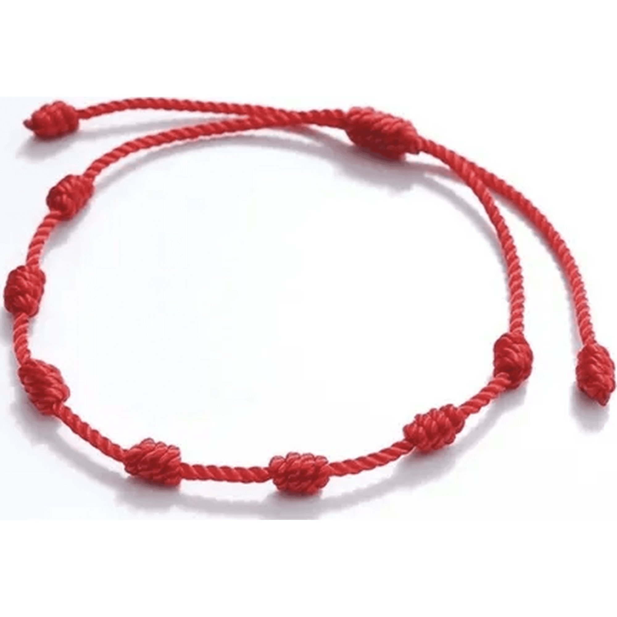 Genérico - Pulsera Hilo Rojo 7 Nudos Protección Ajustable