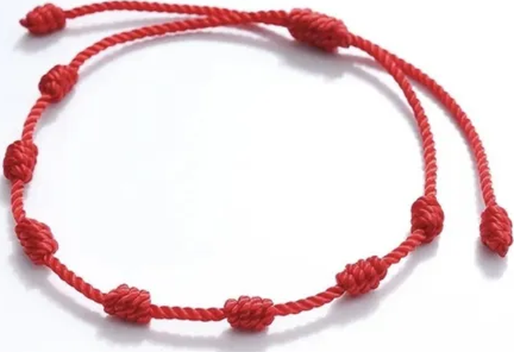 Genérico - Pulsera Hilo Rojo 7 Nudos Protección Ajustable