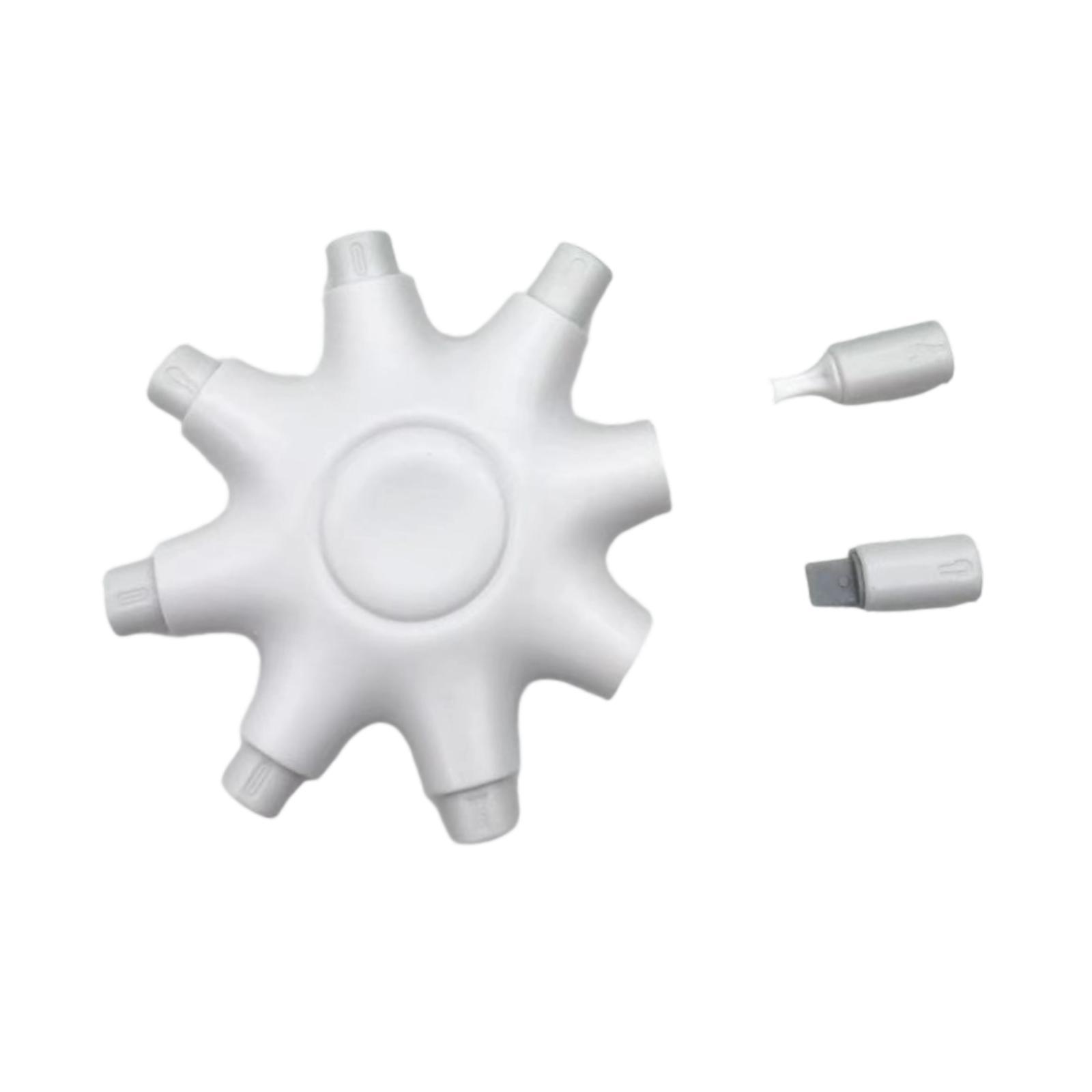 Magideal - Kit De Limpieza Para Teléfono, Almohadilla Para Teléfono, Limpiador De Puerto De Carga, Conector Multifuncional Antiobstrucción, Limpiador De Puerto D Blanco