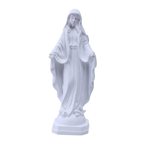 Bendito Resina Figuritas Escultura Cristiana Coleccionable Religiosa Exquisita Estatua de María para Adorno Comedor Gabinete Navidad