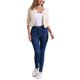thumbnail image 2 of INSPIRE CHIC Chaquetas de Jean de Mezclilla Recortadas sin Cuello de Manga 3/4 para Mujer Apricot 2XL, 2 of 6