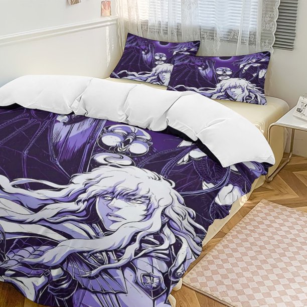 Berserk Anime Home Bed 3-piece Set Classic Japanese Anime Polyester Wash Student Dormitory Set