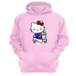 Genérico - Polerón Canguro Gatita Kitty Rosa Talla M Unisex