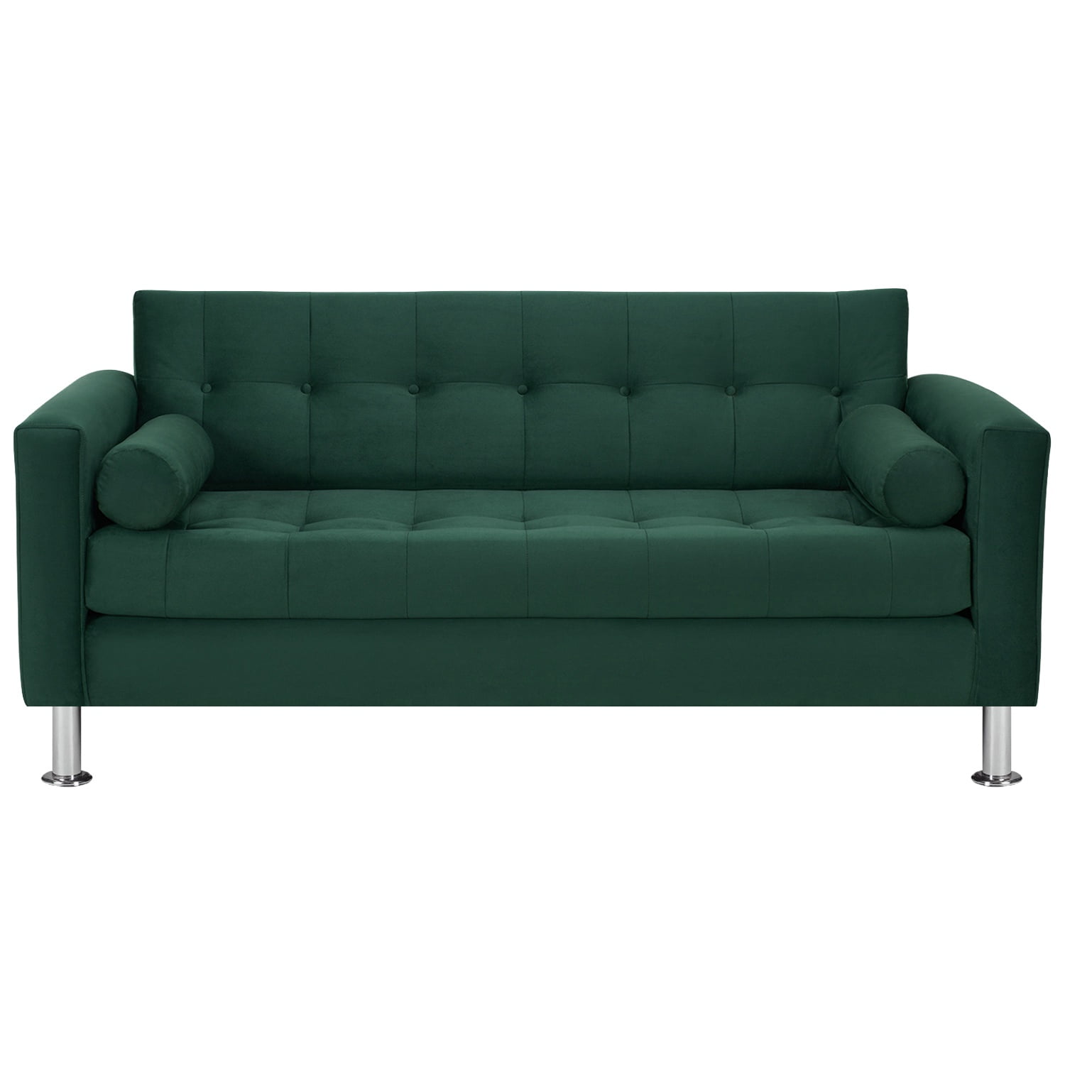 Bodevir - Sofa Retro 3c Felpa 12 Verde Botella