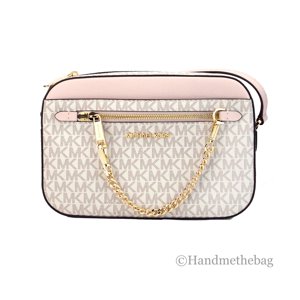 Michael Michael Kors - Cartera Michael Kors Crossbody Saffiano Color Vainilla/Rosado