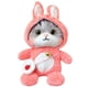 thumbnail image 3 of Gato Animal De Peluche Juguetes De Peluche Suave Mu?eca De Gato Juguetes De Campana Para Sofá Rojo Claro, 3 of 5