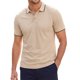 thumbnail image 1 of INSPIRE CHIC Camisa Polo de Hombre de Manga Corta Casual de Verano para Tenis Golf Talla S Caqui, 1 of 5