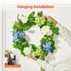 thumbnail image 2 of Corona de primavera artificial VEVOR para puerta de entrada, 60 cm, con hidrano, 2 of 3
