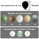 thumbnail image 2 of Globos Pagicoday, verde salvia, marrón, blanco y gris, 25 cm, 50 unidades, 2 of 3