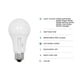 thumbnail image 2 of Bombilla LED Feit Electric A19, 10 W (equivalente a 60 W), 800 lm, paquete de 10, 2 of 7