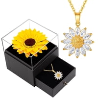 Xusx111 - Regalos De Girasol Para Mujeres Regalo De Girasol Artificial Para Su Madre Esposa Con Collar En Textos Te Amo En El Cumpleaños De La Madre Regalos De Navidad Decoración De Girasol
