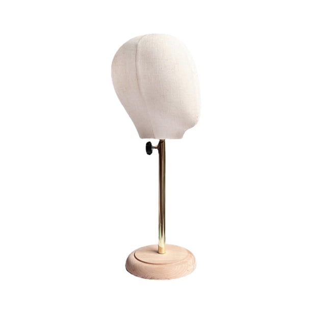 Sombrero Soporte de exhibición Cabeza de maniquí con base de madera Soportes de exhibición portátiles Tapas de moda de mesa Estante de almacenamiento