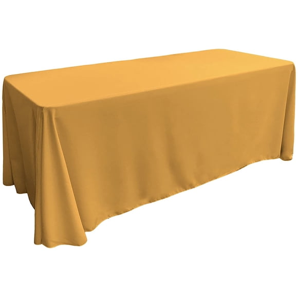 Mantel LA, lino, poliéster, popelina, lavable, 90 x 132 cm, dorado