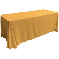 La Linen - Mantel La, Lino, Poliéster, Popelina, Lavable, 90 X 132 Cm, Dorado