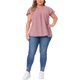 thumbnail image 2 of Agnes Orinda Blusas de Talla Grande para Mujer de Escuela y Universidad con Lunares Suizos, Cuello Entallado, Mangas con Volantes, Básicas y Lindas 3X Gris Púrpura, 2 of 6