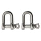 thumbnail image 1 of Chain Shackle Extreme Max BoatTector de acero inoxidable 1/4, paquete de 2, 1 of 5
