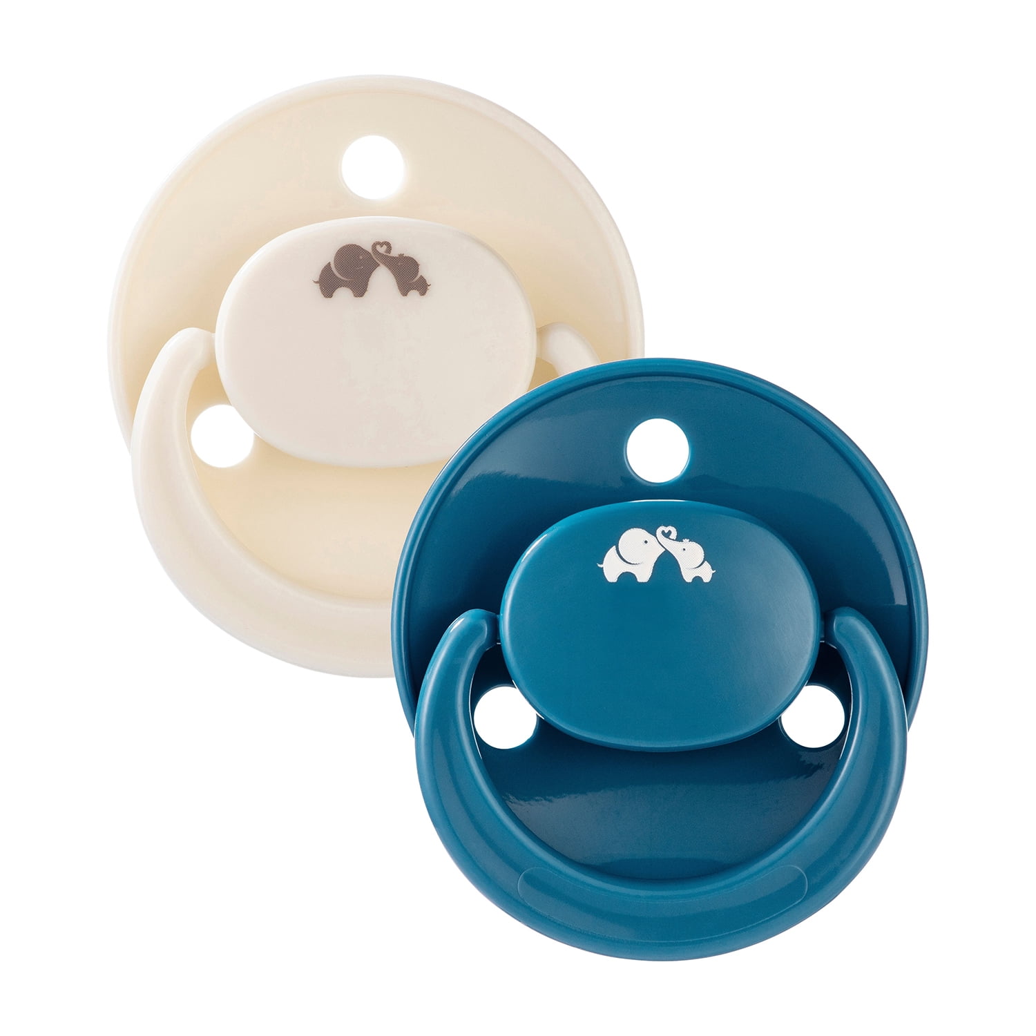 2 Chupetes Reversibles Silicona 6+ Azul/arena Bebé Confort