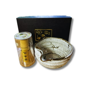 Kenko Foods - Set Tazón Japonés Para Matcha Y Batidor Diseño Yuzu White Party