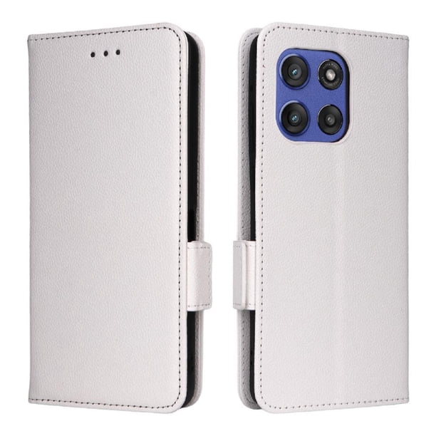 Funda Cartera para Motorola Moto G Stylus 5G 2025 Tapa Flip con Ranuras y Soporte Blanco