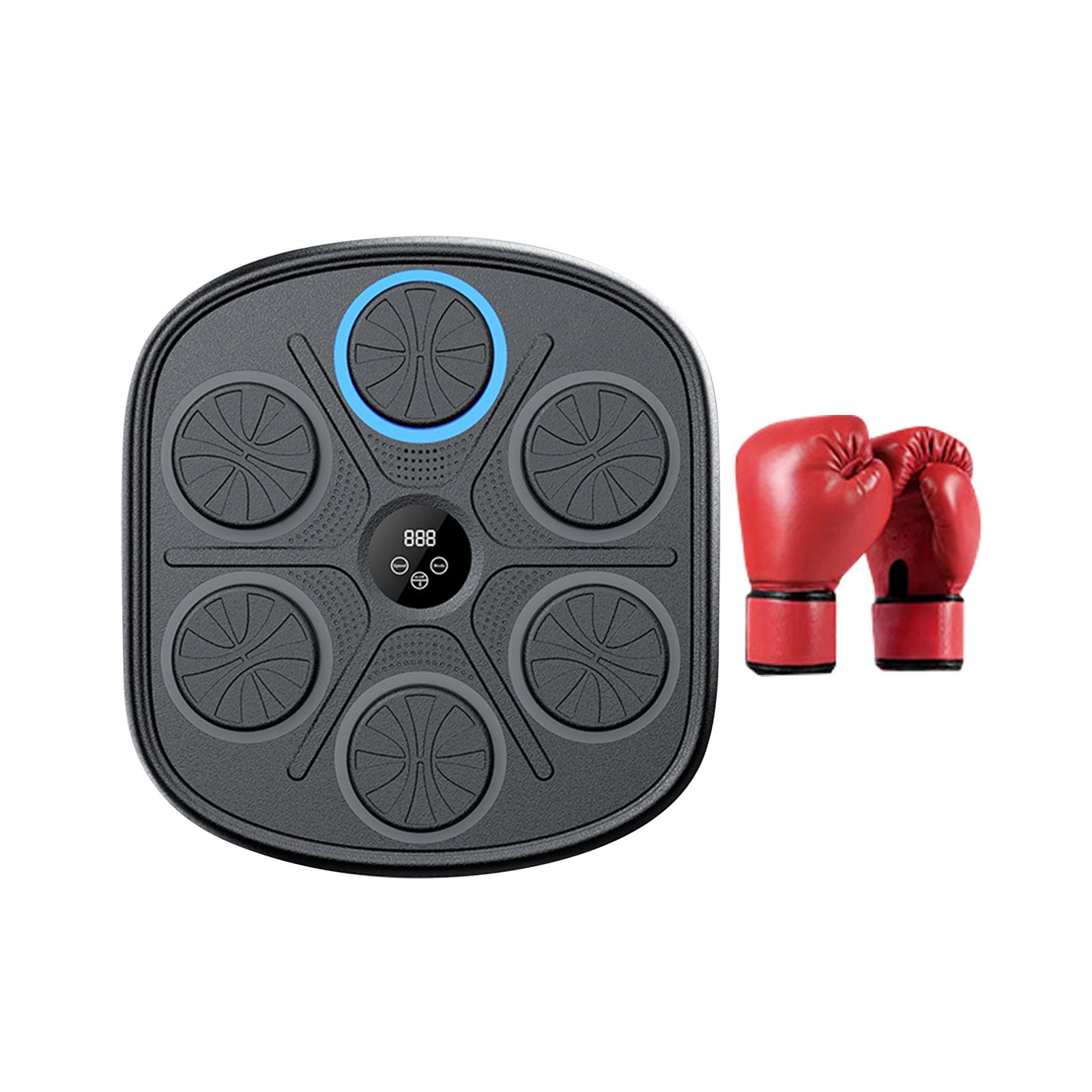 Ioensy - Máquina De Entrenamiento De Boxeo Con Música Para Adultos, Objetivo De Pared De Boxeo Con Música Electrónica Con Guantes De Boxeo Rojos, Negro