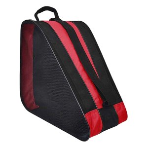 Magideal - Bolsa Transpirable Para Zapatos De Patinaje, Correa Para El Hombro, Bolsa Para Patinaje Sobre Hielo, Soporte Para Accesorios, Bolsa De Almacenamiento, Rojo