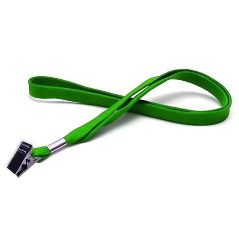 Puntostore - Pack 100 Cintas Porta Credencial Verde Apretador Metal - Ps