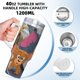 thumbnail image 5 of Tom y Jerry Vaso aislado de acero inoxidable con asa, diseño temático, regalo para familia, amigos y fans; incluye pajita y encaja en el portavasos estándar, 40 oz, 5 of 6