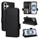 thumbnail image 1 of Funda Cartera para iPhone 16 Tapa Flip con Ranuras y Soporte Negro, 1 of 5