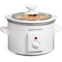 Olla De Cocción Lenta Eléctrica Elite Gourmet Mst-250Xw, Con Olla De Cerámica, Temperatura Ajustable, Platos Principales, Salsas, Sopas