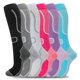 thumbnail image 1 of Calcetines de compresión fenglaoda para mujer y hombre, 6 pares hasta la rodilla, 1 of 6