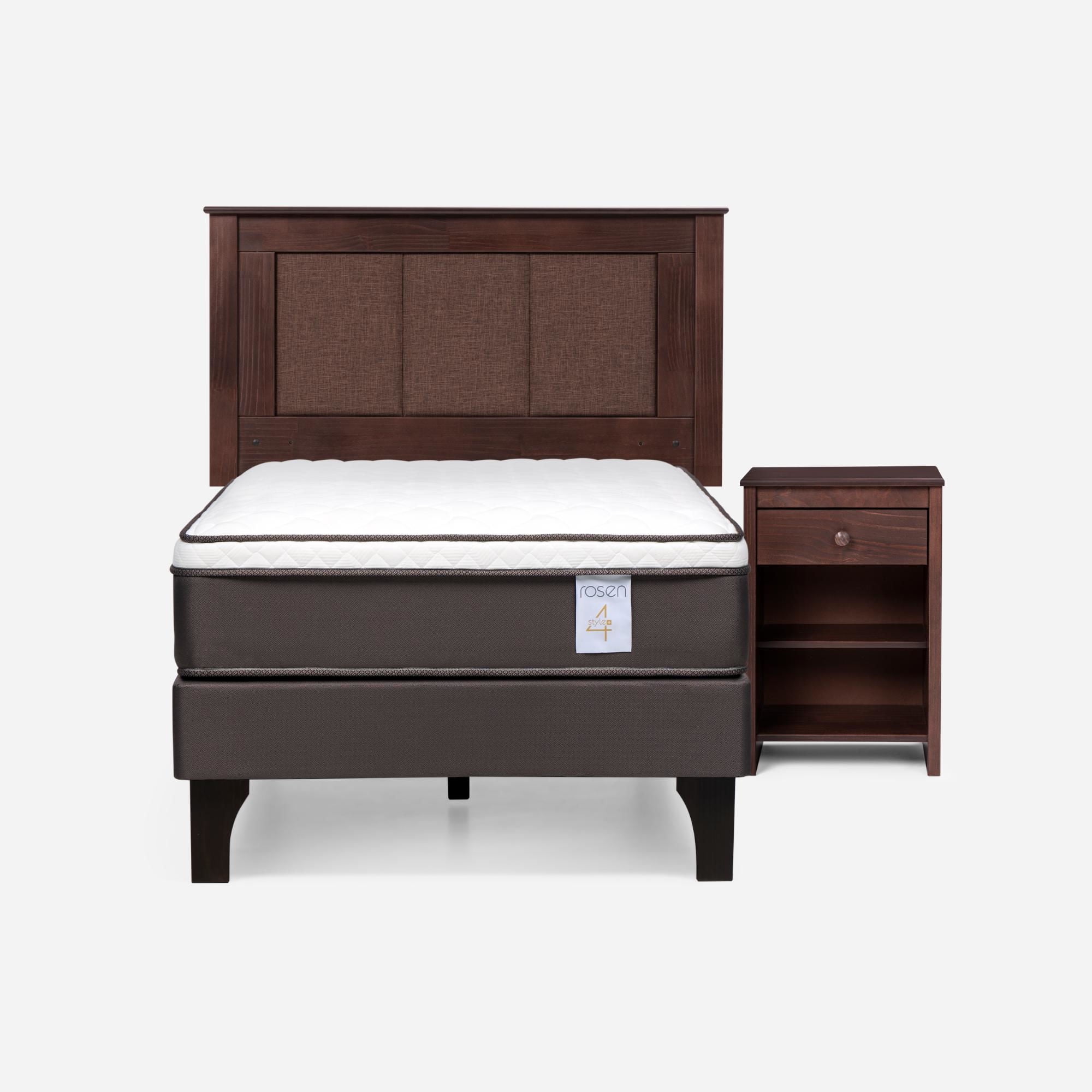 Cama Europea New Style 4 Plus Combo Rachel 1 Plaza