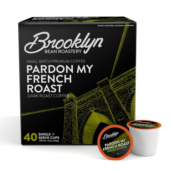 Cápsulas de café Brooklyn Beans French Roast 40 unidades, tostado oscuro