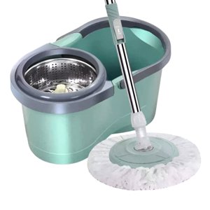 Crusec - Mopa Trapeador Fregona Giratoria 360 Verde