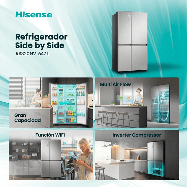 Refrigerador Hisense Side By Side No Frost / Rs820Nv 635 Litros