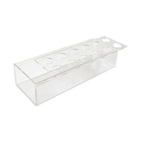 Magideal - Florero De Acrílico Florero Rectangular Florero Moderno Maceta Florero Decorativo Titular De Planta Hidropónica Para Dormitorio Fiesta Escritorio Boda 25X10X6.5Cm 12 Agujeros