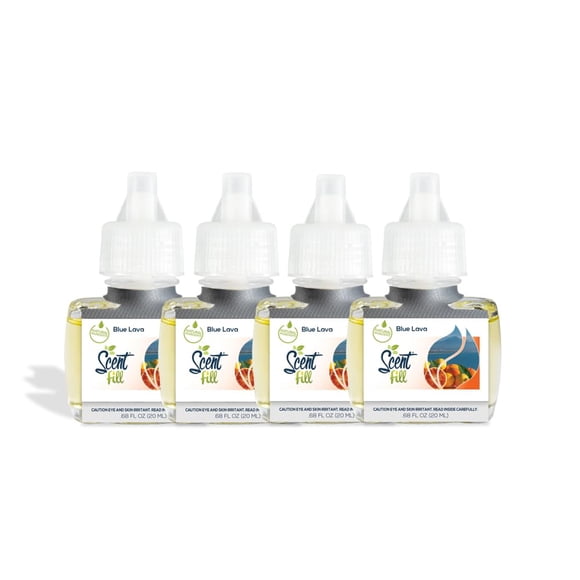 Refresco aromático de lava azul con 4 recambios de aceite perfumado
