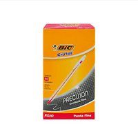 Pack 50 Bic Cristal 0.8 Punta Fina Rojo