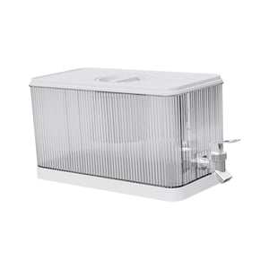 Bothyi - Dispensador De Bebidas Heladas De 4,5 L, Contenedor Dispensador De Bebidas Para Frigorífico, Para Acampar, Color Blanco