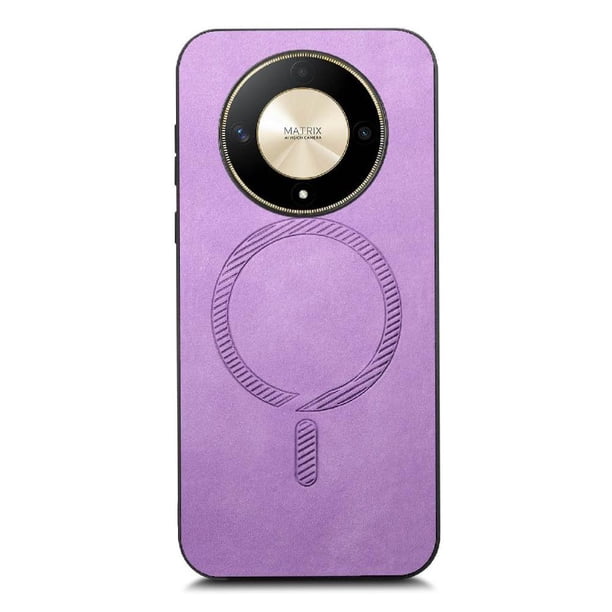 Magnetic Slim Case for Honor X9B with Camera Guard & Anti-Scratch Back Purple